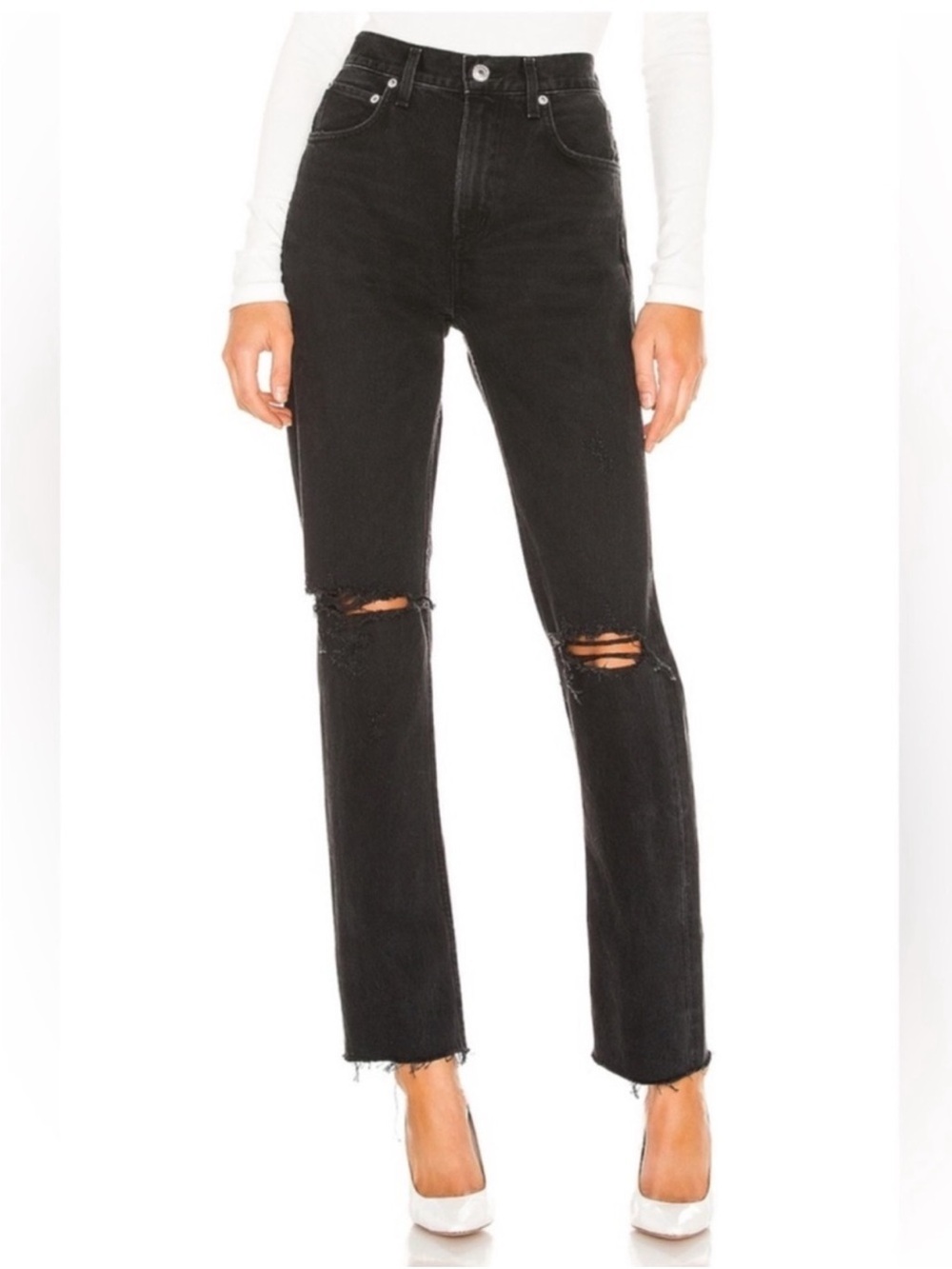 agolde cherie high rise straight jeans